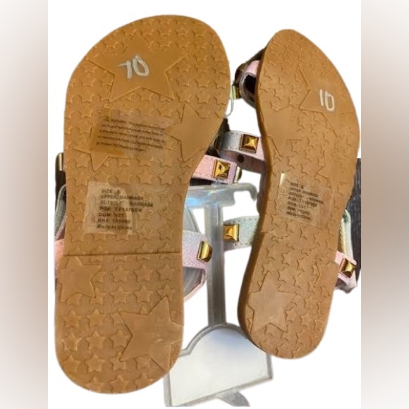 ๐ Baby Rainbow Studded Olivia Miller Girl Sandals - Picture 5 of 6